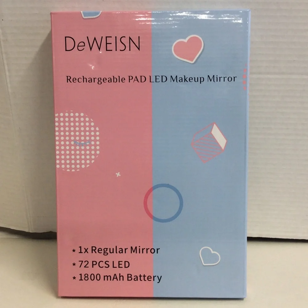 DeWeisn Folding Travel Rechargeable Makeup Mirror